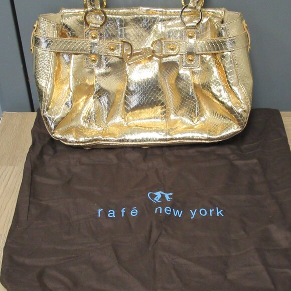 RAFE golden Leather Women's Genuine HandBag with dust bag - Picture 7 of 13